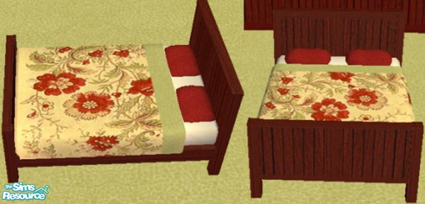 Sims 2 — TC77 Elegant Bedroom- Bed by mom_of2boyz — This is a recolor of Shakeshafts St. Albans bedroom. The textures for