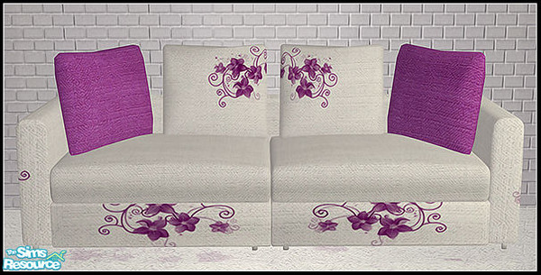 Sims 2 — MT-Dream-sofa-purple by MTcakes — Purple is always the mystetious color for your sims\' house.Now it comes with