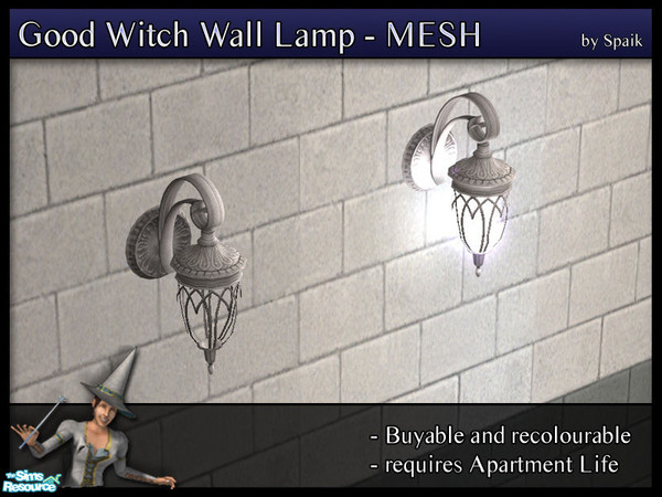 Sims 2 — Buyable Good Witch Wall Lamp - MESH by Spaik — Do you like the lamps craftable by witches as I like? Now your