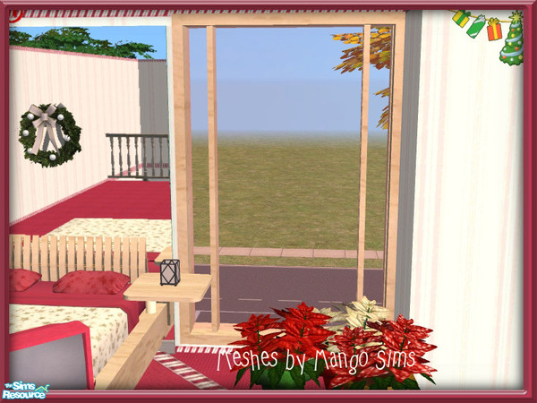 Sims 2 — Hung With Care Window by SpringwolfDecor — You'll sleep soundly in this bedroom while waiting for Santa to