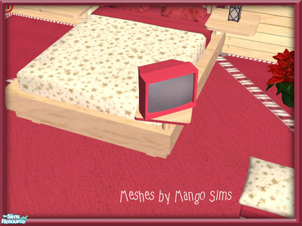 Sims 2 — Hung With Care TV by SpringwolfDecor — You'll sleep soundly in this bedroom while waiting for Santa to arrive!