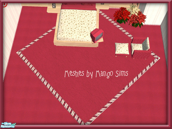 Sims 2 — Hung With Care Rug by SpringwolfDecor — You'll sleep soundly in this bedroom while waiting for Santa to arrive!