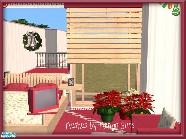 Sims 2 — Hung With Care Short Blinds by SpringwolfDecor — You'll sleep soundly in this bedroom while waiting for Santa to