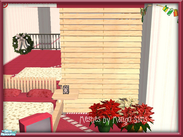 Sims 2 — Hung With Care Long Blinds by SpringwolfDecor — You'll sleep soundly in this bedroom while waiting for Santa to
