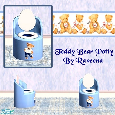Sims 2 — Teddy Bear Potty by Raveena — Part of the Teddy Bear Nursery set.