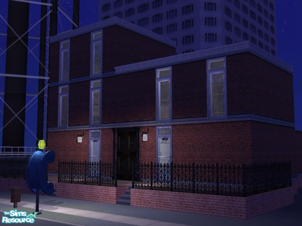 Sims 2 — Downtown Plaza by spladoum — A trio of grubby dives for the less-than-upright Sim to relax in. Please get