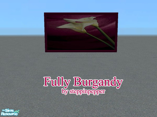 Sims 2 — Fully Burgandy Wall Hang by steppinpepper — Part of Fully Burgandy Dorm Room.