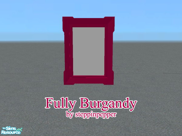 Sims 2 — Fully Burgandy Mirror by steppinpepper — Part of Fully Burgandy Dorm Room.