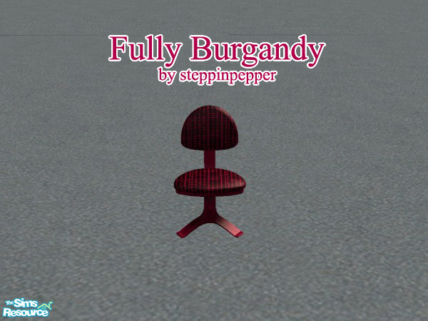 Sims 2 — Fully Burgandy Chair by steppinpepper — Part of Fully Burgandy Dorm Room.