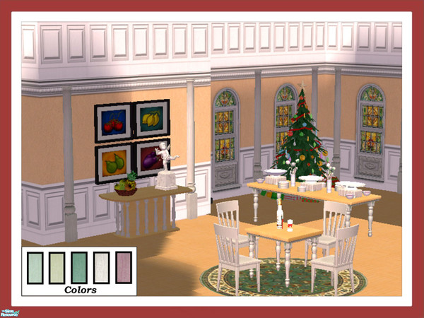 Sims 2 — Wall Column-Quaint by Dgandy — False columns fit against the wall. Five Styles to choose from with five colors