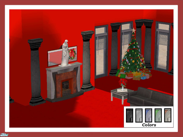 Sims 2 — Wall Column-Concrete by Dgandy — False columns fit against the wall. Five Styles to choose from with five colors