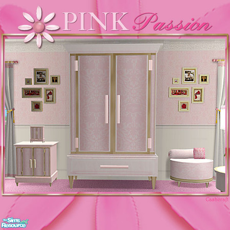 Sims 2 — Pink Passion Armoire by Cashcraft — If you are passionate about pink...this is the bedroom set for you! The