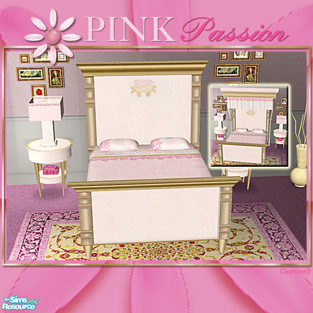 Sims 2 — Pink Passion Bedframe by Cashcraft — If you are passionate about pink...this is the bedroom set for you! The