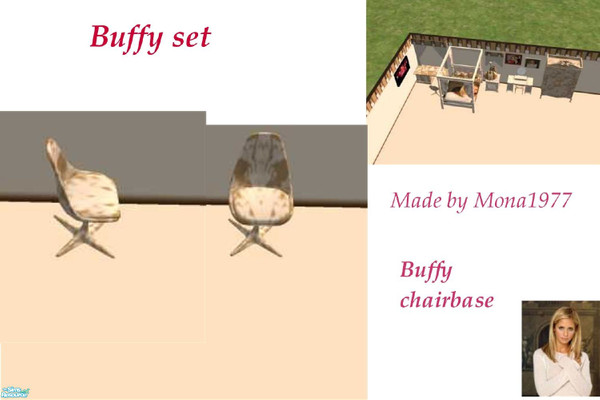 Sims 2 — Buffy Chairbase by mona1977 — This is my Buffy set with objects,walls and floors.