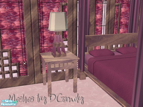 Sims 2 — Tribute Bedroom Table Lamp by SpringwolfDecor — In Tribute to Traci - Who has taught me so much about