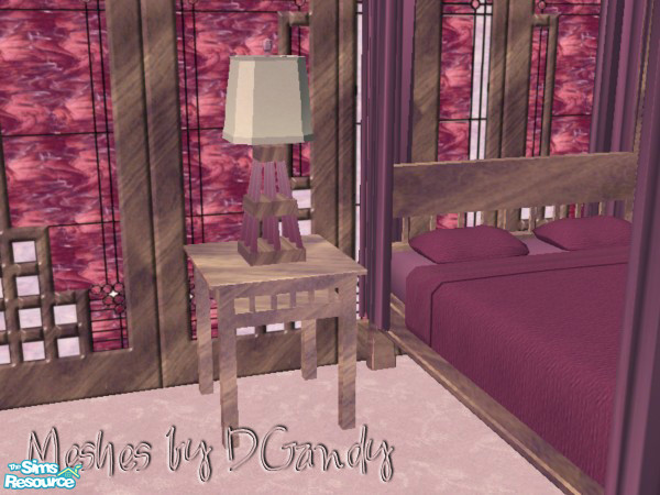 Sims 2 — Tribute Bedroom End Table by SpringwolfDecor — In Tribute to Traci - Who has taught me so much about recoloring!