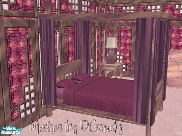 Sims 2 — Tribute Bedroom Bed by SpringwolfDecor — In Tribute to Traci - Who has taught me so much about recoloring!