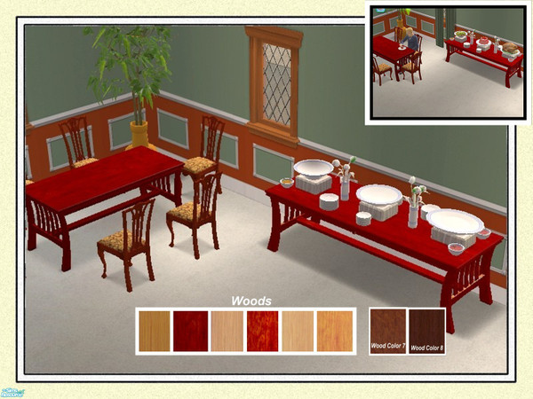 Sims 2 — Buffet Table-Luxiary Ample 8 Colors by Dgandy — Have a Party Downtown! This Buffet Table works on a residential