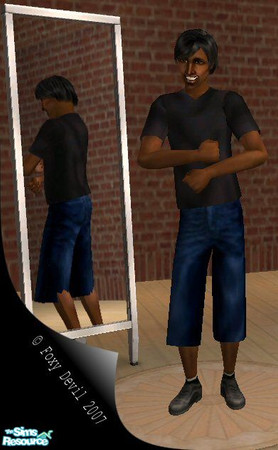 Sims 2 — Foxy Devil Dark Blue Jean Shorts by FoxyDevil — 