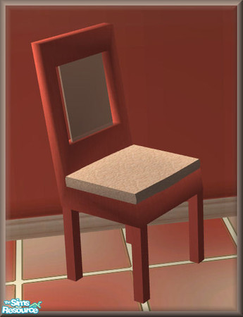 Sims 2 — NK Jazz Zeal Kitchen - Dining Chair by MoMama — A dining chair in cream and coral.