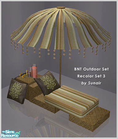 Sims 2 — BNT Outdoor Set - Recolor set 3 by Sunair — BNT Outdoor Set - Recolor set 3 (darkwood)