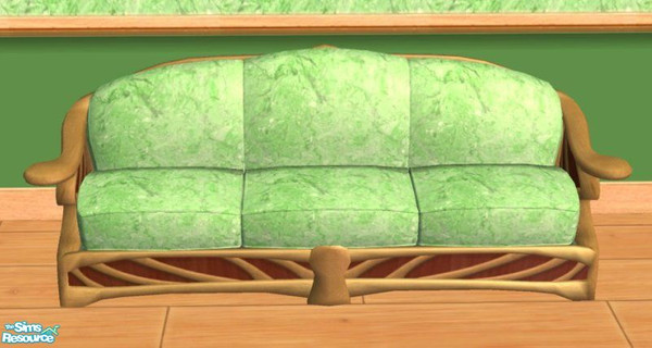 Sims 2 — D2DDM Baroccoco Sofa Green by D2Diamond — The Baroccoco sofa, and love seat with 10 new fabrics! Brings a touch