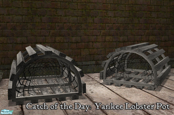 Sims 2 — Classic Yankee Lobster Pot (Trap) by BeOSBoxBoy — Based on an antigue New England lobster pot I saw in