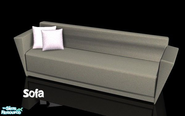 Sims 2 — Modern Splendor Living Sofa by Angela — Modern Livingroom in Grey, white and Pink. Set contains: Sofa, Armchair,