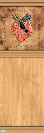 Sims 2 — Country Sampler Strawberry Wall by SpringwolfDecor — A Little bit of the country for your kitchen! Featuring