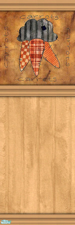 Sims 2 — Country Sampler Carrots Wall by SpringwolfDecor — A Little bit of the country for your kitchen! Featuring fruits