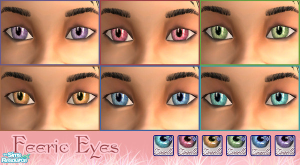 Sims 2 — Feeric Eyes by zvaella — This is a mid-realistic, mid-feeric eyes set. Let your sim find love... at first sight