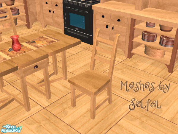Sims 2 — Country Sampler Dining Chair by SpringwolfDecor — A Little bit of the country for your kitchen! Featuring fruits