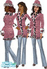 Sims 1 — St Moritz by BunnyTSR — Ideal for winter, a groovy pink tweed jacket with pink faux leopard fur trim, worn with