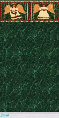 Sims 2 — Christmas Angel Borders 6 by Waverly — Angel wallpaper borders with a holiday flair.