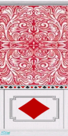 Sims 2 — Red Diamond/Runner by krelian — This wallpaper features a design based on the backs of Hoyle Maveric playing