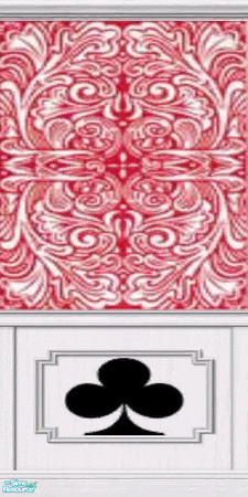 Sims 2 — Hoyle Red by krelian — This wallpaper features a design based on the backs of Hoyle Maveric playing cards.
