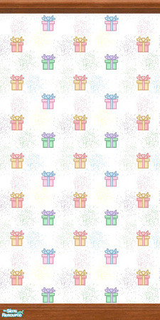 Sims 2 — TL - Xmas Bears Wall Full Panel by TabbyLou — Full Panel with Presents background wall for Bears and Christmas