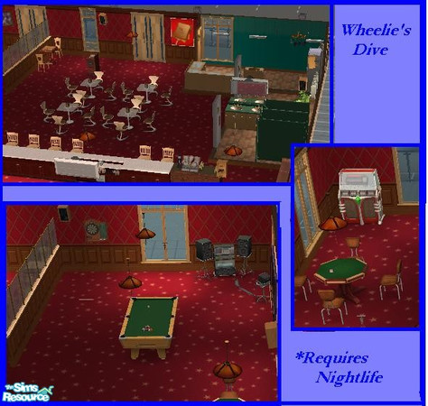 Sims 2 — Wheelie's Dive by wheelie19a — Wheelie's Dive may not look like much on the outside, but the inside has