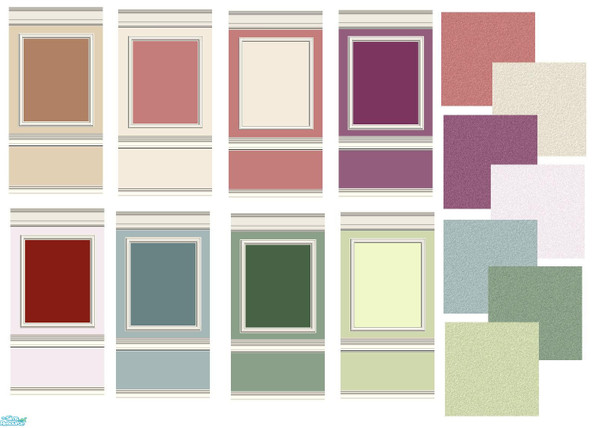 Sims 2 — Grandroom Wall Collection by Henwen — **TSRAA Member**