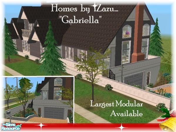 Sims 2 — Gabriella Homes by iZazu by iZazu — This is the largest modular design which is made. Custom walls/floors by