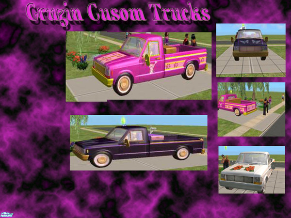 Sims 2 — Cruzin Customized Trucks by oldmember_justme11806 — Here are some customized trucks I really love the pink
