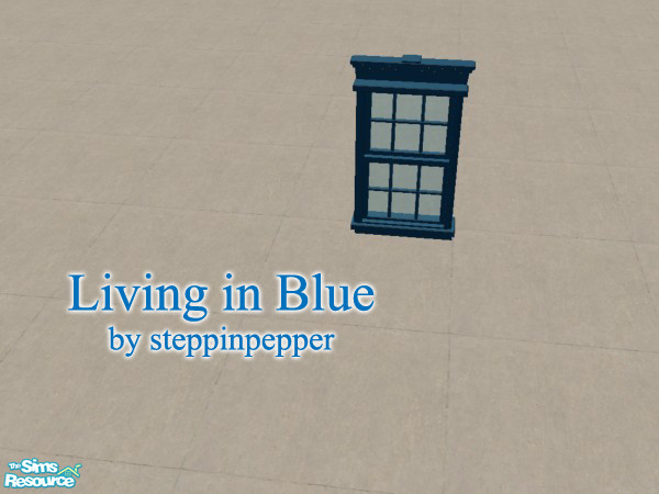 Sims 2 — Living in Blue Window by steppinpepper — Part of Living in blue Set.