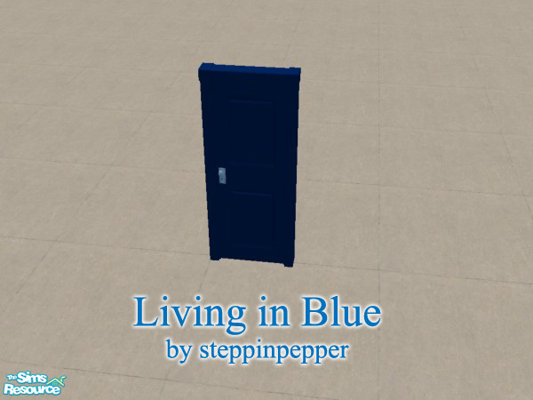 Sims 2 — Living in Blue Inside Door by steppinpepper — Part of Living in blue Set.