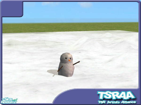 Sims 2 — Christmas Garden deco - snowman by vector_prft — Merry Christmas! Here's a melting snowman for your seasonal