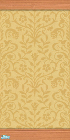 Sims 2 — Wallpaper Birch 03 by Mutske — Wallpaper with Birch moulding. Matches the windows and doors from Windkeeper.