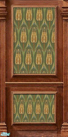 Sims 2 — Spring Thistle by c_literati — Yet another set of seamless antique-style walls. TSRAA. 