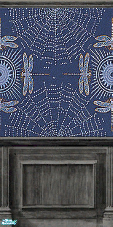 Sims 2 — Motheaten Indigo by c_literati — Yet another set of seamless antique-style walls. TSRAA. 