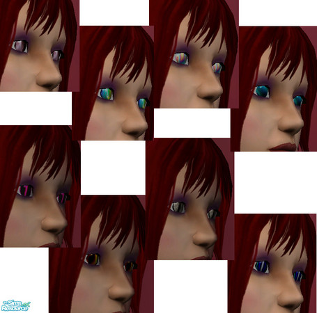 Sims 2 — Xtreme Eyes Set by ZR123 — Love to stand out? Borded of usual back,brown, green, blue, grey eye colors? Thats