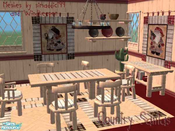 Sims 2 — Country Santas Dining Room by SpringwolfDecor — A little Country Holiday! Enjoy the season! A humble thanks to