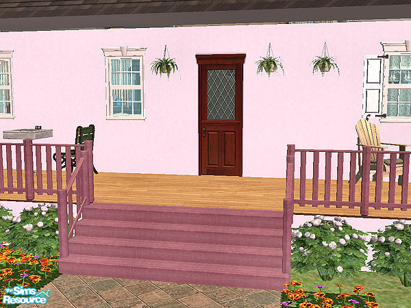 Sims 2 — Country Stairs - purpleheart by chrissy6930 — Recolor of my Country Stairs MESH in purpleheart. IMPORTANT: